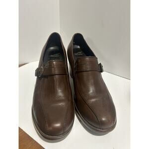 DANSKO ROMANIA WOMENS BROWN LEATHER BUCKLE SLIP ON SHOES US 9.5 EUR 40